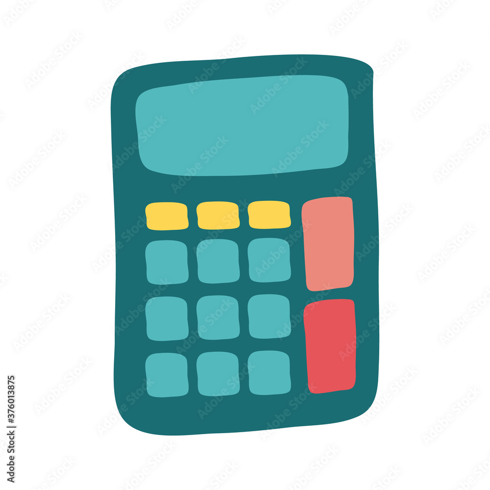 calculator math device flat style icon calculator math device flat style icon