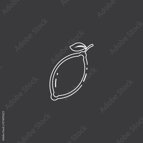 Fresh Lemon icon vector illustration design