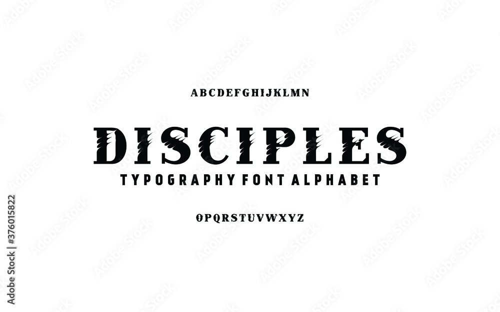 Typography abstract fonts set. Vector illustration font a to z.