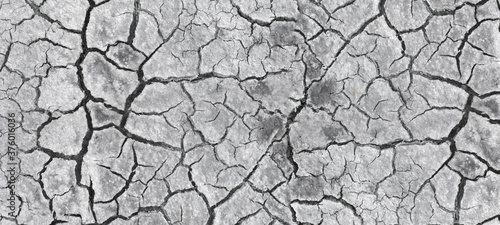Dry cracked ground texture background of climate change and global warming.