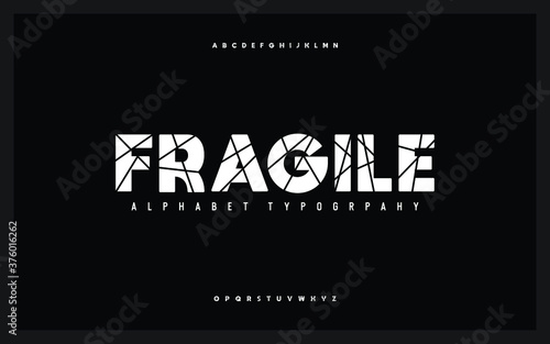 Typography abstract fonts set. Vector illustration font a to z.