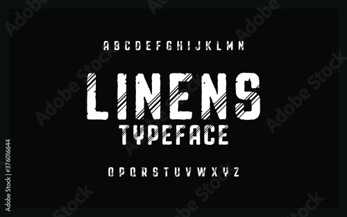 Custom typography designs alphabet. Font set vector illustration.