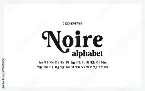 Vintage and classic display alphabet. Vector illustration of font set. Typography a to z.