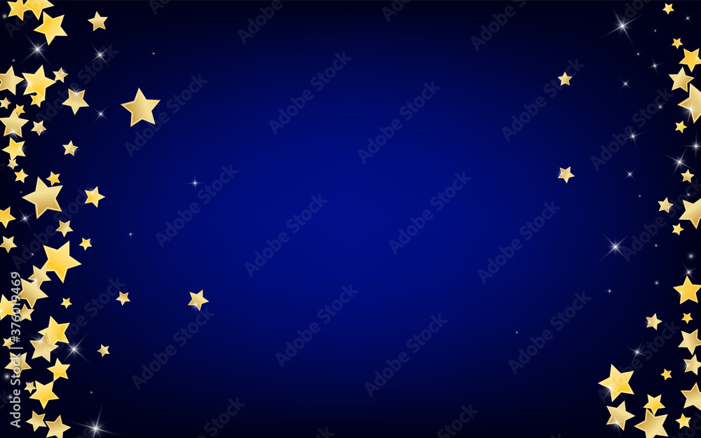 Yellow Twinkle Stars Vector Blue Background. Xmas Yellow Twinkle Stars Vector Blue Background. Xmas