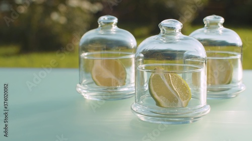 Lime in glass jars