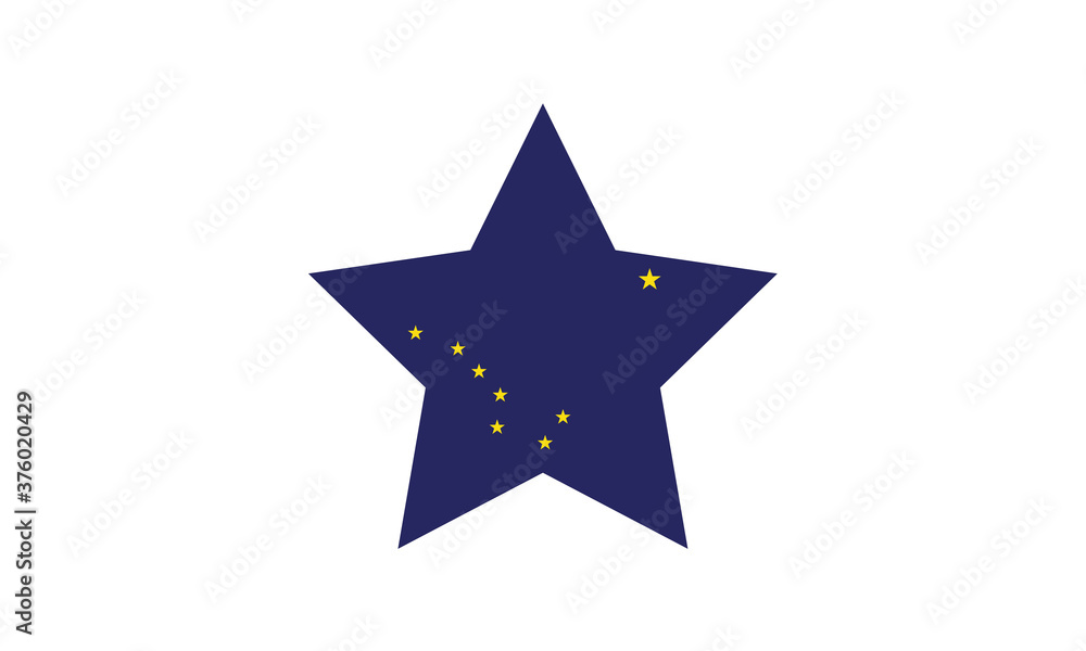 Alaska flag star state symbol vector illustration Alaska flag star state symbol vector illustration