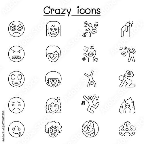 Crazy line icon