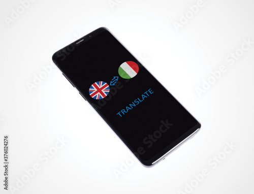 Smartphone application for translating foreign languages.Translator application for smartphones. English-Italian online dictionary application.