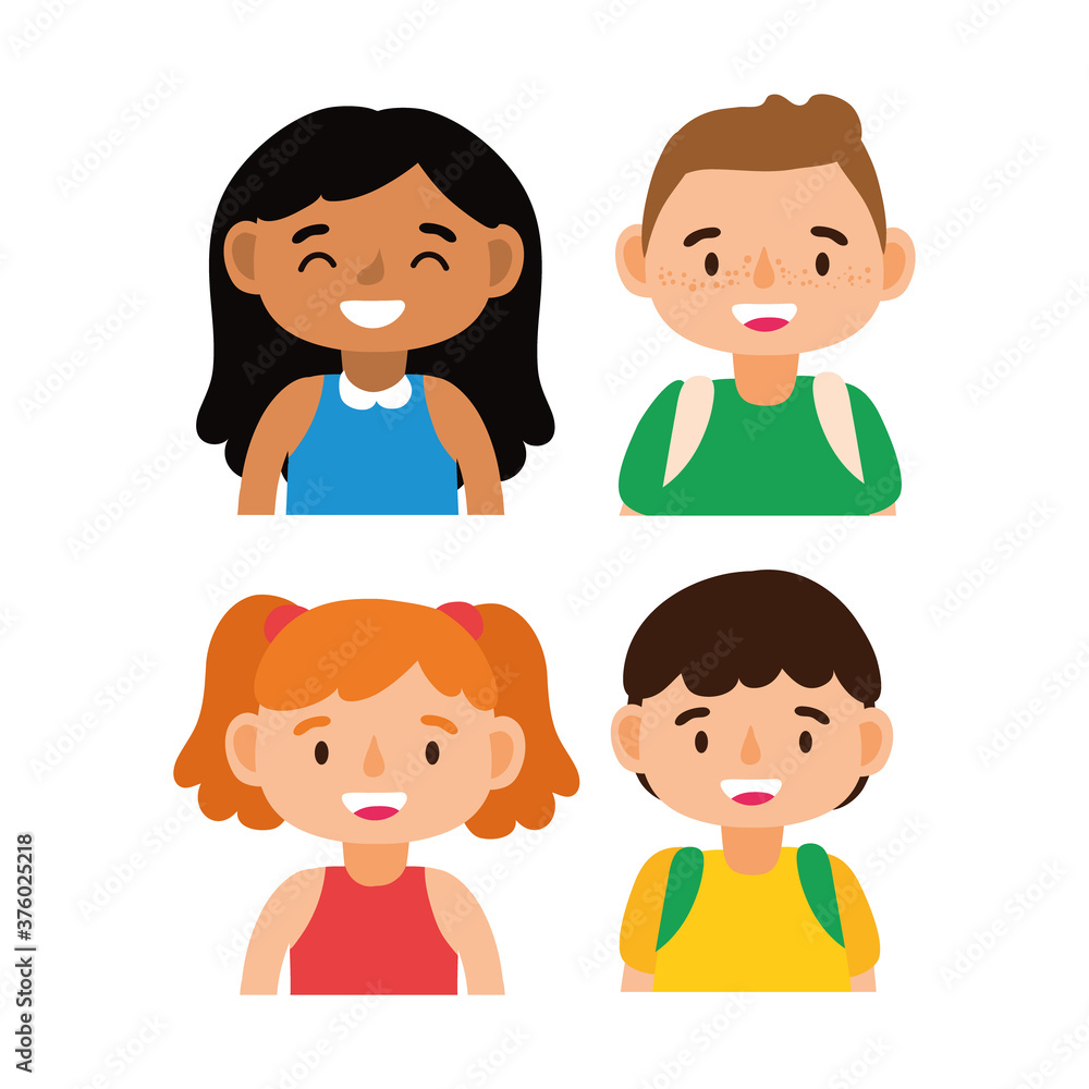 little students kids avatars characters little students kids avatars characters