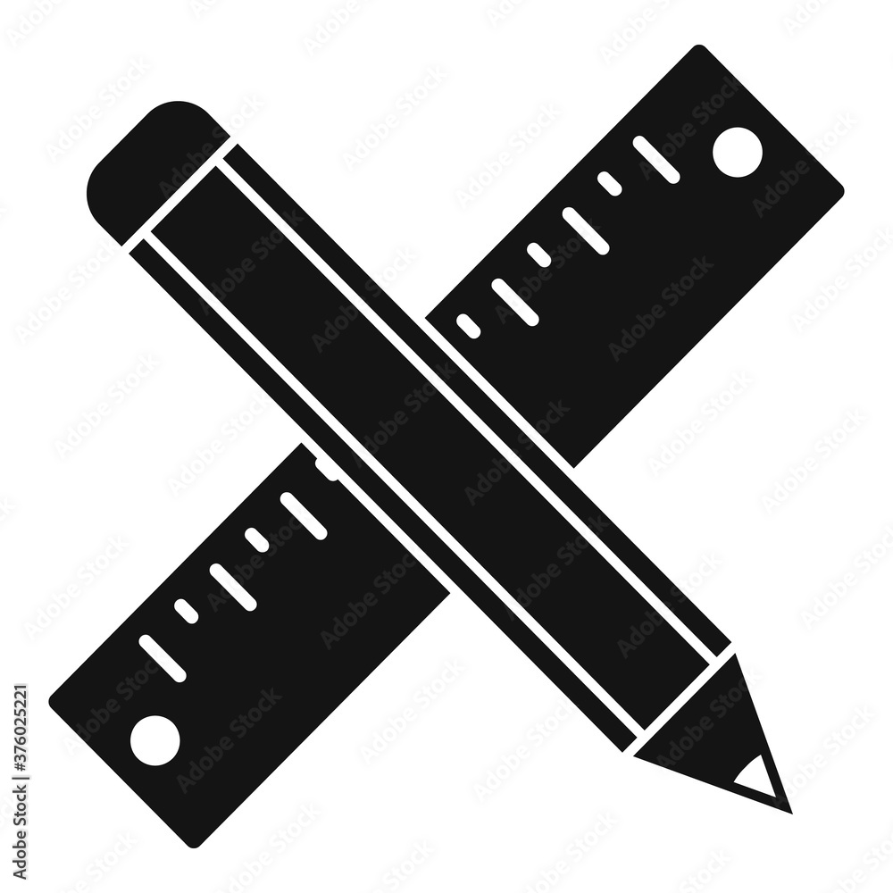 Tiler ruler pencil icon. Simple illustration of tiler ruler pencil vector icon for web design isolated on white background Tiler ruler pencil icon. Simple illustration of tiler ruler pencil vector icon for web design isolated on white background