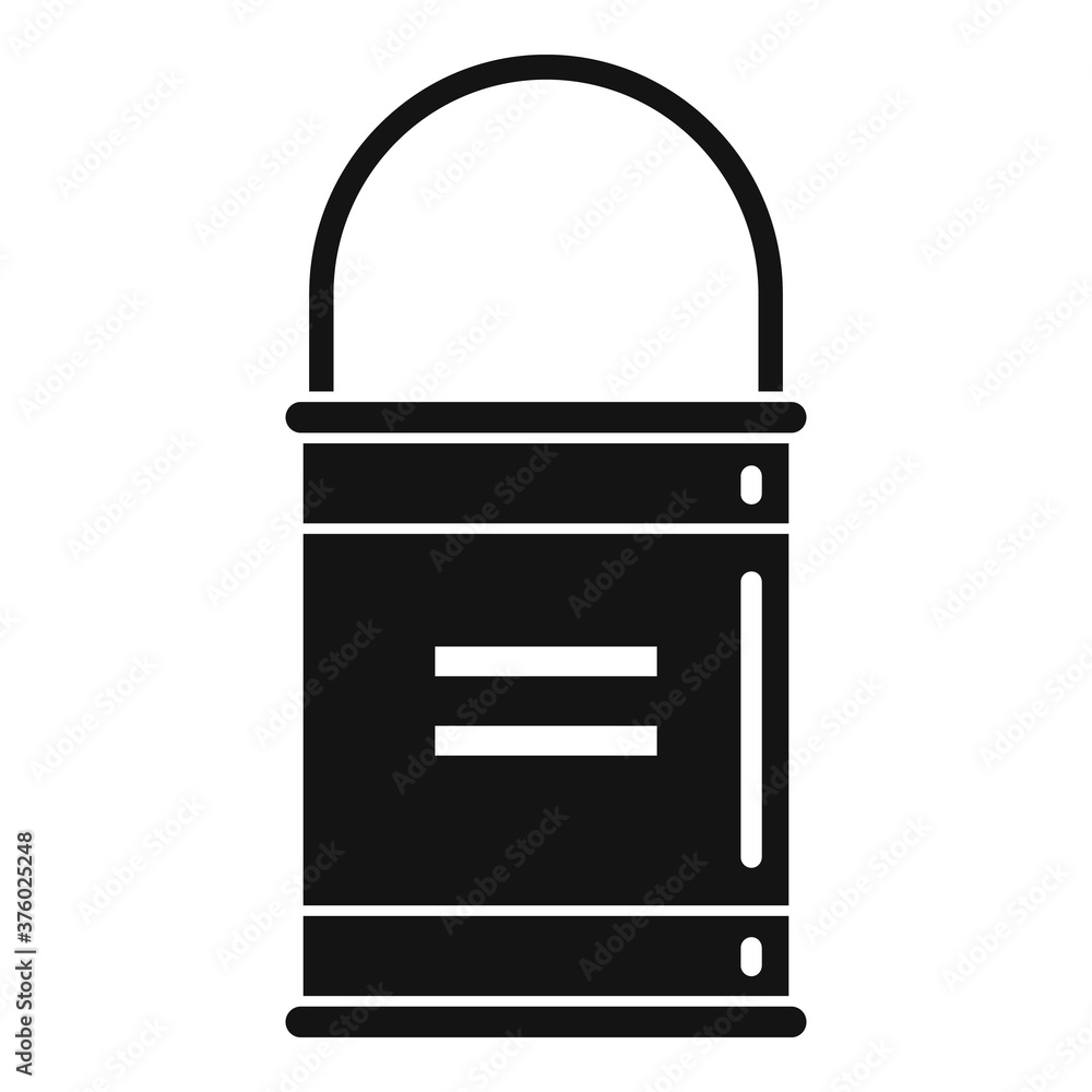 Tiler glue bucket icon. Simple illustration of tiler glue bucket vector icon for web design isolated on white background Tiler glue bucket icon. Simple illustration of tiler glue bucket vector icon for web design isolated on white background