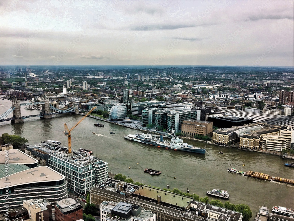 Fototapeta premium An aerial view of London