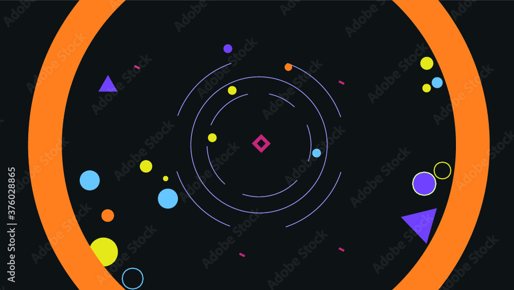 Obraz premium Abstract motion graphics background with elements