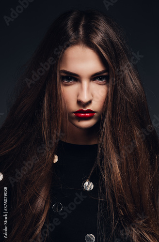 Wallpaper Mural beautiful woman with fluffy hair Torontodigital.ca