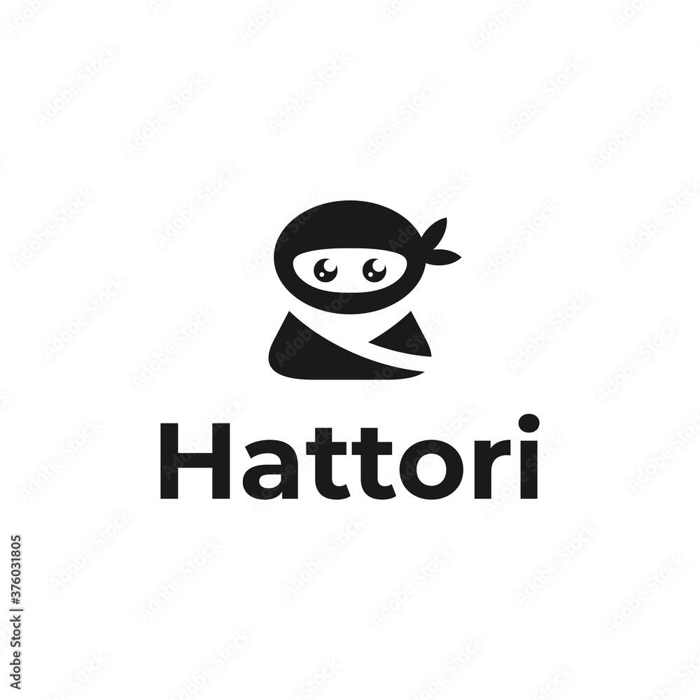 ninja logo vector with style cute simple designs and flat color ninja logo vector with style cute simple designs and flat color