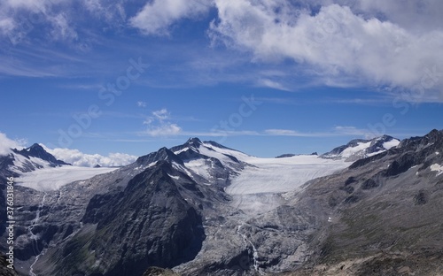 Panoramic view of the glaciers on the top of the mountains in the italian Alps (Trentino, Italy, Europe) © Tommaso