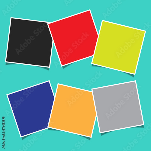 Blank photo frame montage background