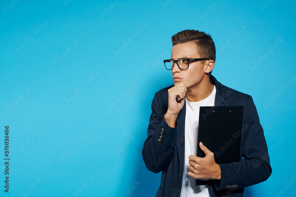 business man with documents in hands and business work lifestyle studio business man with documents in hands and business work lifestyle studio