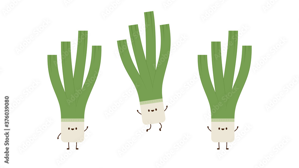 Spring onions character. Spring onions vector. Spring onions on white background. Spring onions character. Spring onions vector. Spring onions on white background.