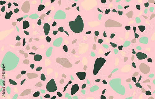 Terrazzo seamless pattern. Pastel colors. Marble. Abstract background.