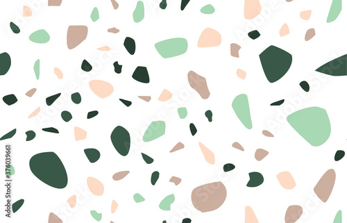 Terrazzo seamless pattern. Pastel colors. Marble. Abstract background.