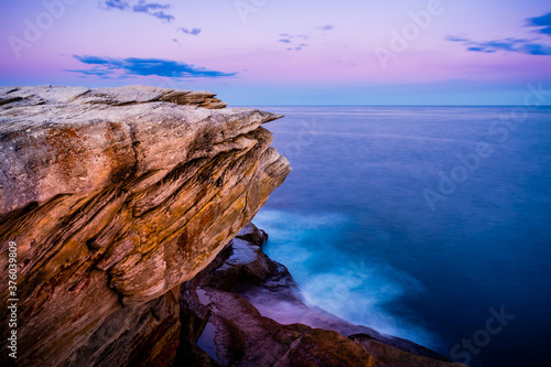 Walking along Pacific Rim at the Potter Point In Kamay Botany Bay National Park photo