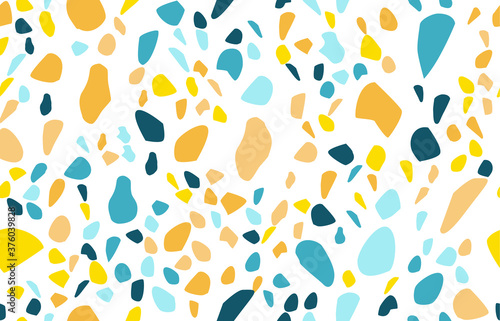 Terrazzo seamless pattern. Pastel colors. Marble. Abstract background.