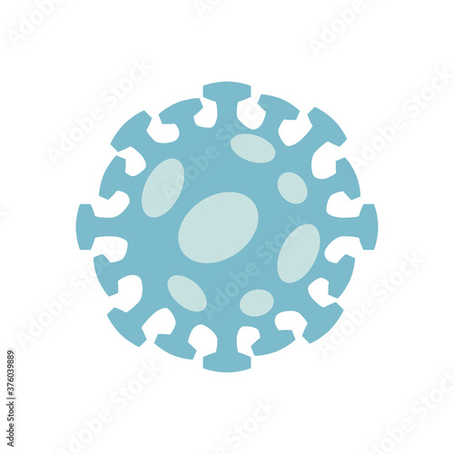 covid19 virus particle colorful isolated icon