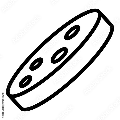 Face sponge icon. Outline face sponge vector icon for web design isolated on white background