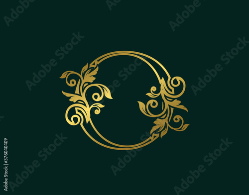 Gold O Luxury Logo Icon, Classy Letter Logo Design. Luxury Silver calligraphic alphabet arts logo.