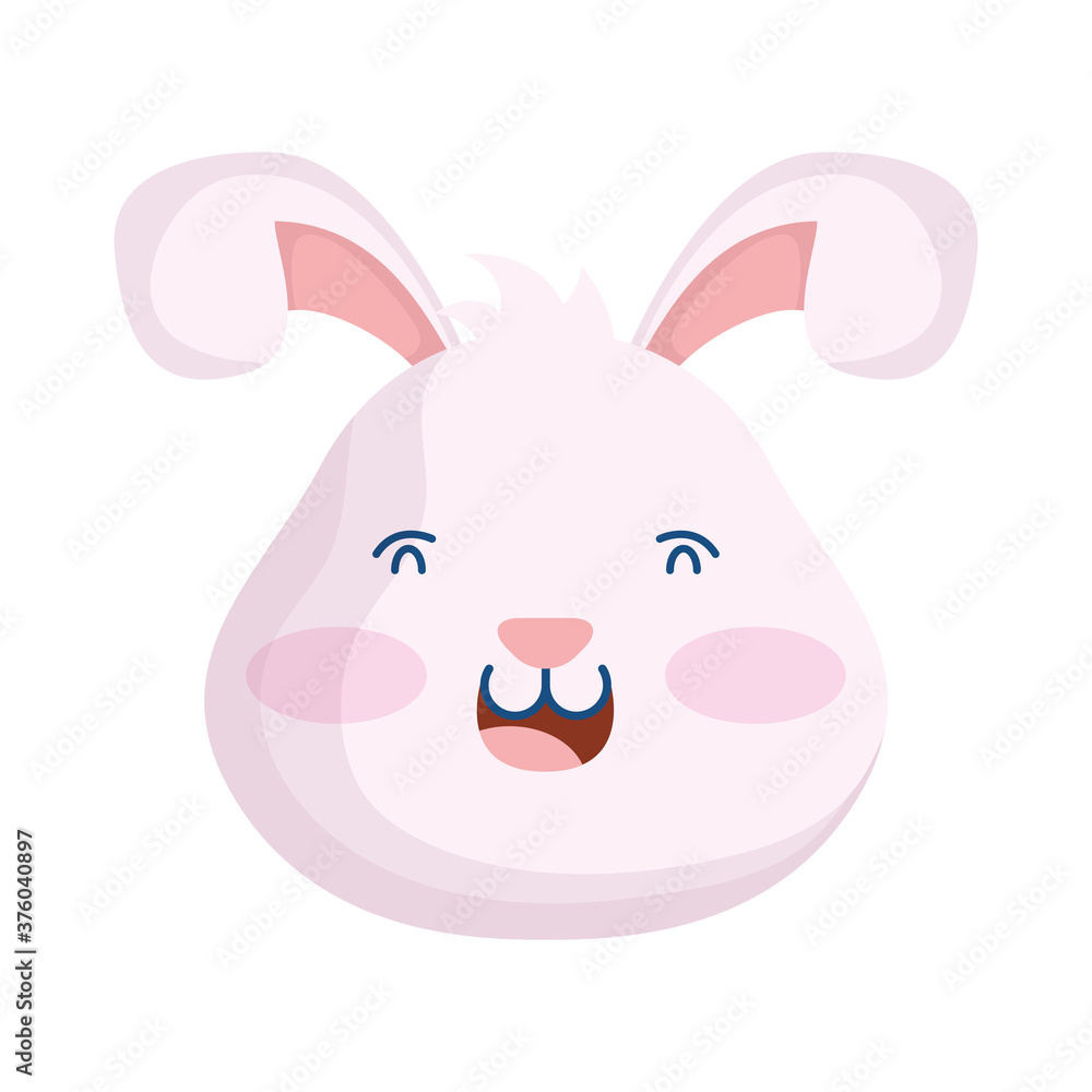 cute easter little rabbit head character cute easter little rabbit head character
