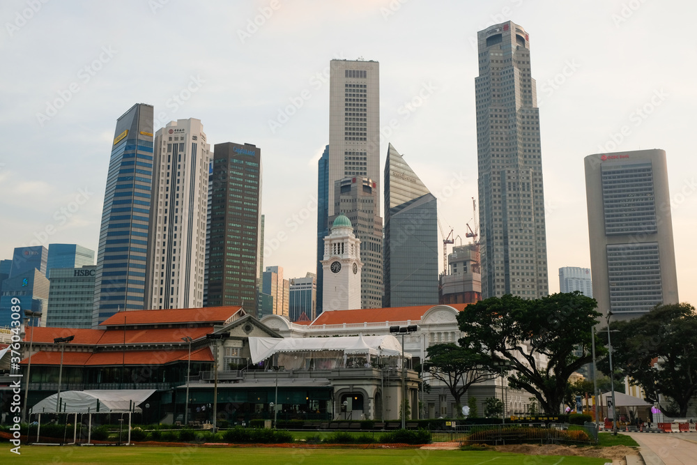 Skyscrapers of Central Business District of Singapore. Skyscrapers of Central Business District of Singapore.