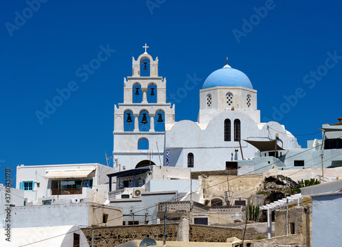 church in pyrgos santorini greece