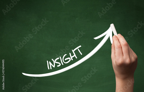 Wallpaper Mural Hand drawing INSIGHT inscription with white chalk on blackboard, business concept Torontodigital.ca