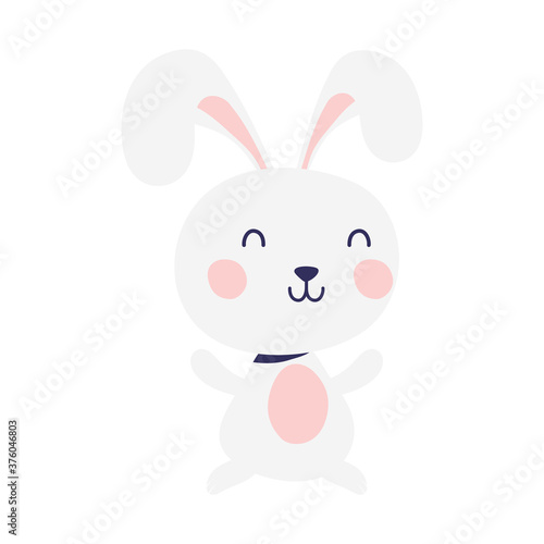 cute easter little rabbit character