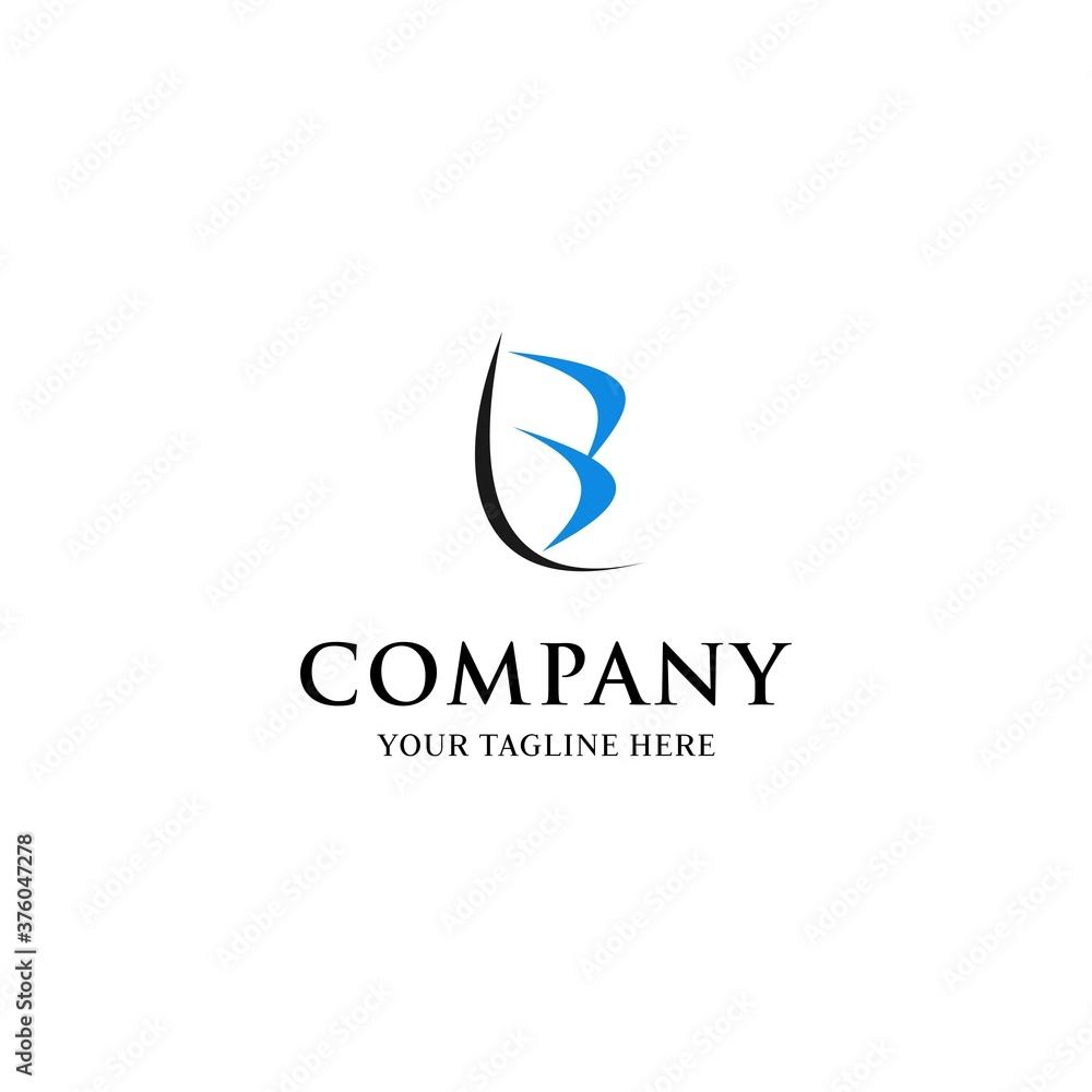letter B for Sailing Boat Logo template letter B for Sailing Boat Logo template