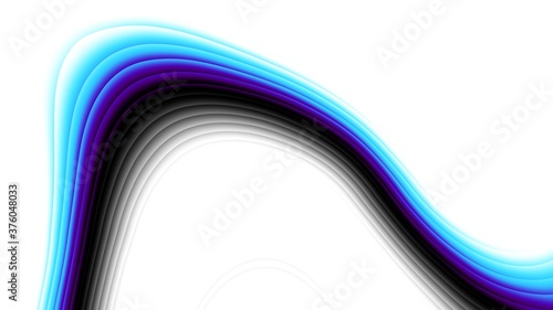 Abstract digital art fractal pattern. Expressive shapes on white background. Aspect ratio 16 : 9