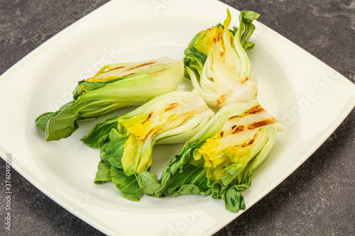 Vegan Grilled bok choy salad