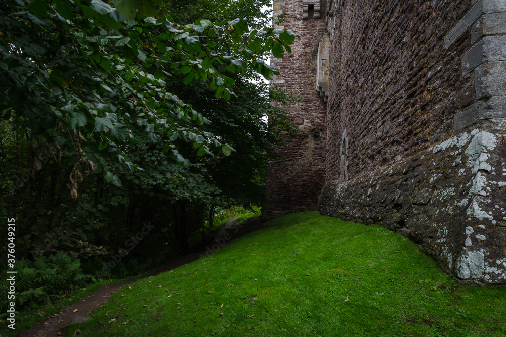 Doune Castle at a cloudy and stormy day, Stirling, Scotland, United Kingdom Doune Castle at a cloudy and stormy day, Stirling, Scotland, United Kingdom
