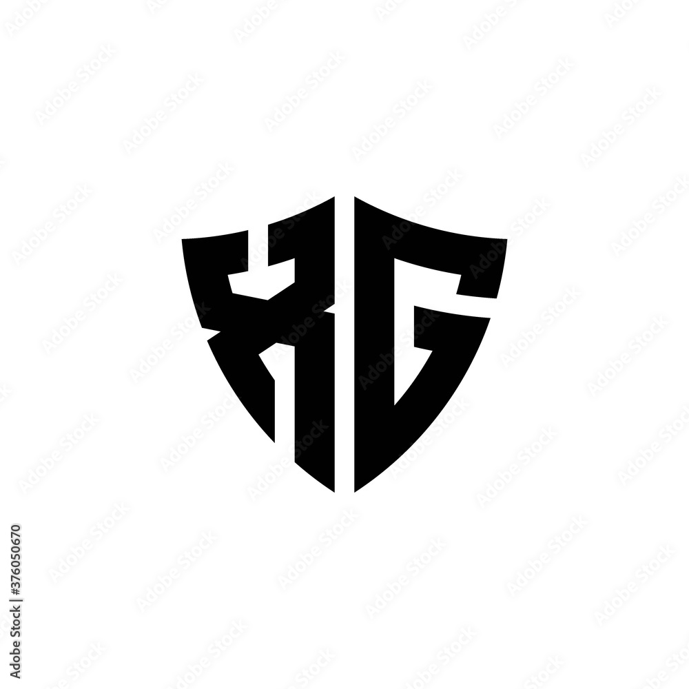 Obraz premium XG monogram logo with shield shape design template