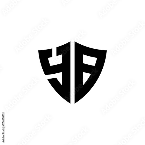 Free Download YB monogram logo with shield shape design template - GFXLoad