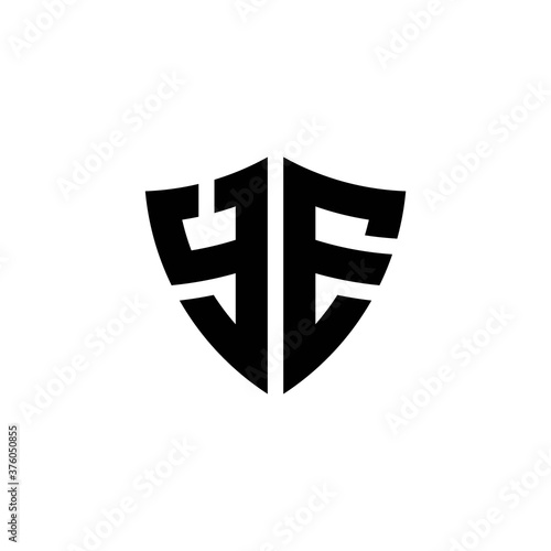 Free Download YE monogram logo with shield shape design template - GFXLoad