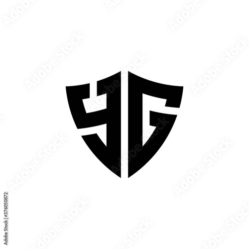 Free Download YG monogram logo with shield shape design template - GFXLoad