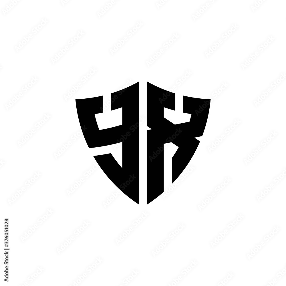Fototapeta premium YX monogram logo with shield shape design template