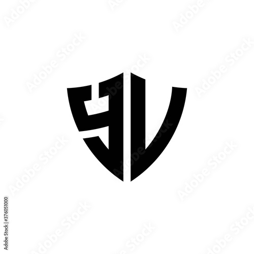 Free Download YV monogram logo with shield shape design template - GFXLoad