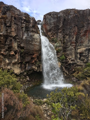 Waterfall in rocks - New Zealand
