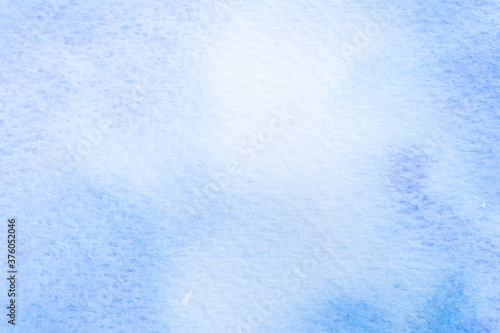  Blue watercolor abstract background on White paper texture