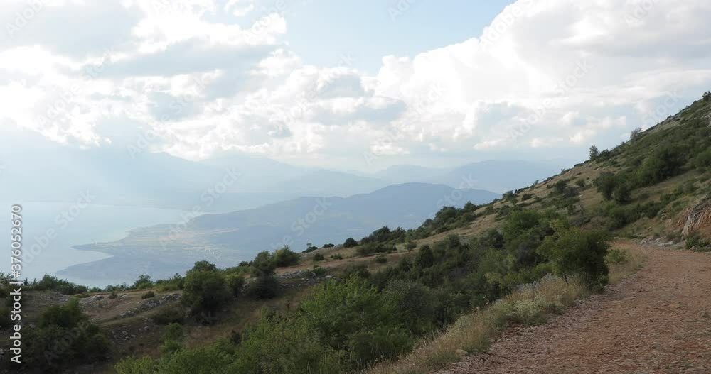 Macedonian Ranges Beautiful mountains of Macedonia. Mountain ranges with greenery on the ...