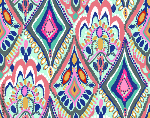 Ethnic tribal vector texture ornament, seamless pattern print for your design