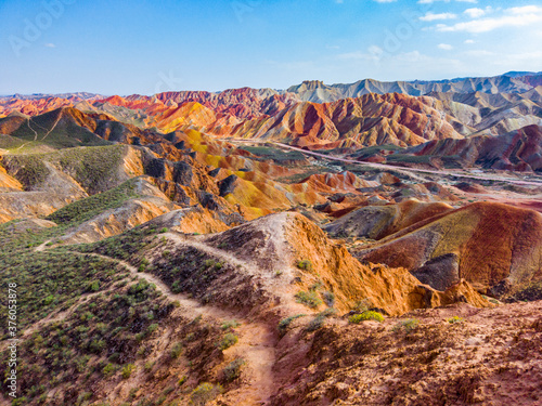 Rainbow Mountains at Zhangye Danxia National Geopark, Gansu, China
